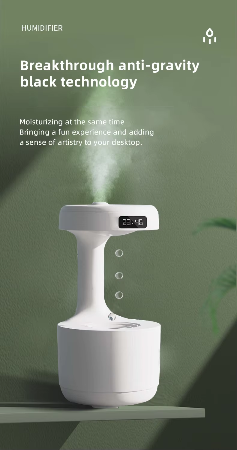 Premium Quality Anti-Gravity Humidifier with LED Display & Ultrasonic Technology